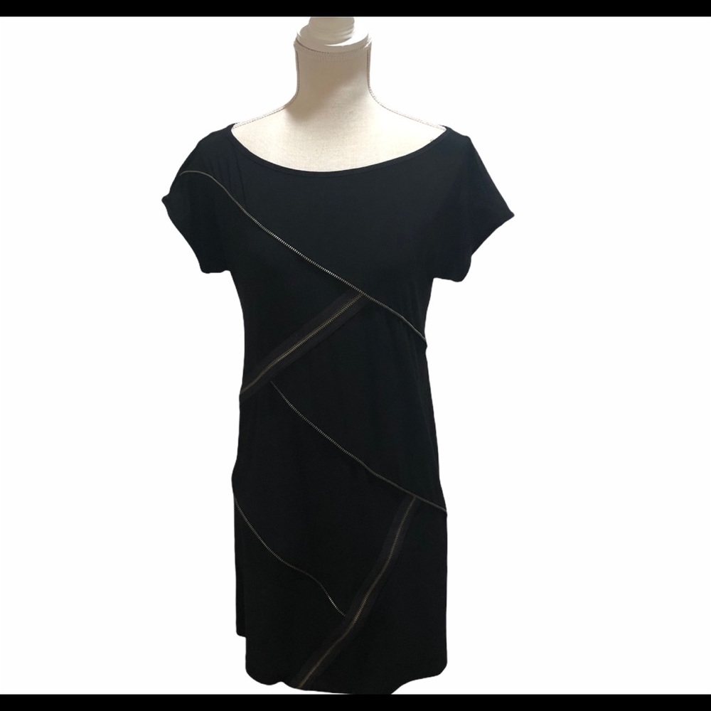 Jump Girl Zipper Dress Black Size Large